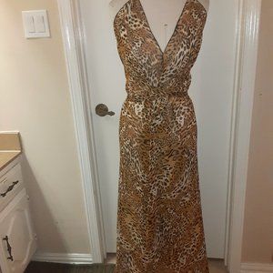 Animal Print Wrap Dress. NEVER WORN